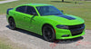 2015 2016 2017 2018 Dodge Charger Center Hood Vinyl Rally Stripes 3M Graphic Decal Factory Quality Mopar Style Kit - Side View