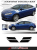2013-2016 Dodge Dart Double Bar Hash Marks Mopar Style Hood to Fender Vinyl Graphics 3M Striping