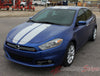 2013-2016 Dodge Dart Sprint Rally Mopar Style Hood Trunk Racing Stripes Vinyl Graphics 3M Striping