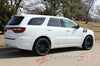 Detailed view of 2011-2024 Dodge Durango Hash Mark Stripes Double Bar SUV Hood Fender Vinyl Graphic 3M Package