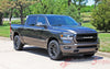 Detailed view of 2019-2025 Dodge Ram Stripes Side Door Body Decals Truck Edge Vinyl Graphic 3M Stripe Package