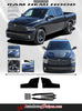 2009-2017 2018 Dodge Ram Hemi Hood Blackout Accent Solid Center Winged Vinyl Graphic Truck 3M Stripe Kit