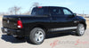 2009-2016 Dodge Ram Rocker Strobes Lower Door Truck Side Vinyl Graphic - Passenger Side View Silver Metallic on Black Paint