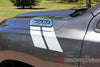 Detailed view of 2019-2025 Dodge Ram Stripes Hash Marks Double Bar Truck Hood Fender Vinyl Graphic 3M Stripe Package