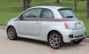 Detailed view of 2007-2020 Fiat 500 Italian Gucci Red Green Flag Upper Door Accent Stripes Vinyl Graphic Kit