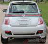 Detailed view of 2007-2020 Fiat 500 Italian Gucci Red Green Flag Upper Door Accent Stripes Vinyl Graphic Kit