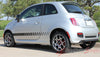 Detailed view of 2007-2020 Fiat 500 Rocker Strobes Lower Door Rocker Accent 3M Stripes Vinyl Graphic Kit