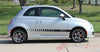 Detailed view of 2007-2020 Fiat 500 Rocker Strobes Lower Door Rocker Accent 3M Stripes Vinyl Graphic Kit
