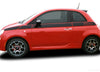 Detailed view of 2007-2020 Fiat 500 SE5 Factory STyle Upper Side Door Stripes Vinyl Graphic Kit