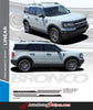 Detailed view of 2021-2025 Ford Bronco Sport LINEAR Side Body Stripes Upper Door Accent Decals Vinyl Graphics Kits 3M