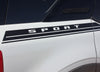 Detailed view of 2021-2025 Ford Bronco Sport LINEAR Side Body Stripes Upper Door Accent Decals Vinyl Graphics Kits 3M