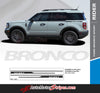 Detailed view of 2021-2025 Ford Bronco Sport RIDER Side Body Stripes Upper Door Accent Decals Vinyl Graphics Kits 3M