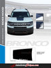 Detailed view of 2021-2025 Ford Bronco RIDER Hood Stripes Accent Decals Vinyl Graphics Kits 3M