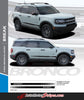Detailed view of 2021-2025 Ford Bronco Sport BREAK Side Body Door Stripes Lower Rocker Panel Accent Decals Vinyl Graphics Kits 3M