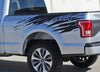 Detailed view of 2015-2020 Ford F-150 Rip Truck Bed Mudslinger Style Side Vinyl Graphic Decals 3M Stripes Kit