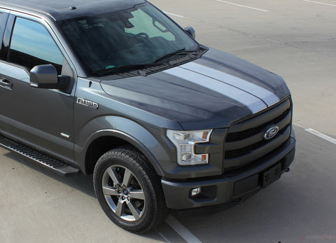 Detailed view of 2015-2020 Ford F-150 F-Rally Split Center Rally Racing Vinyl Decal 3M Graphic Stripes