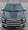 Detailed view of 2015-2020 Ford F-150 Quake Hood Factory Tremor FX Style Hood Vinyl Decal Graphic