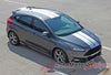2016 2017 2018 Ford Focus Target Rally Racing Stripes Vinyl Graphic Hood 3M Decals Kit