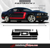 2005 - 2009 Ford Mustang Fastback 1 Side C Stripe Boss Style 3M Vinyl Decal Graphics