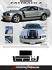 2005 - 2009 Ford Mustang Fastback 2 Side and Hood Boss Style Vinyl Decal Graphics