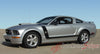 2005 - 2009 Ford Mustang Fastback 2 Side and Hood Boss Style Vinyl Decal Graphics - Driver Side View