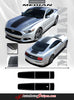 Detailed view of 2015-2017 Ford Mustang Super Snake Median Mohawk Center Wide Racing Rally Stripes Vinyl Graphic 3M Decal