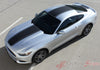 Detailed view of 2015-2017 Ford Mustang Super Snake Median Mohawk Center Wide Racing Rally Stripes Vinyl Graphic  - Full View