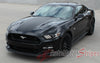 Detailed view of 2015-2017 Ford Mustang Super Snake Mega Hood Mohawk Center Wide Racing Rally Stripes Vinyl Graphics - Side Hood View