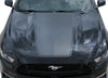 Detailed view of 2015-2017 Ford Mustang Super Snake Mega Hood Mohawk Center Wide Racing Rally Stripes Vinyl Graphics 3M Decal