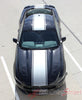 2015-2017 Ford Mustang Super Snake Contender Mohawk Center Wide Racing Rally Stripes Vinyl Graphics 3M Decal - Front Top View