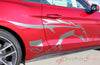 Detailed view of 2015-2017 Ford Mustang Pony Steed Horse Outline Side Stripes Vinyl Graphics - Close Up Side View