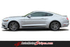 Detailed view of 2015-2017 Ford Mustang Digital Fade Faded Rocker Stripes Lower Door Panel Vinyl Graphic 3M Decals