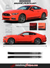 Detailed view of 2015-2017 Ford Mustang Breakup Rocker Lower Rocker Stripes Vinyl Decal Graphics