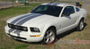 2005 - 2009 Ford Mustang SV-6 V6 Racing and Lemans 10" Rally Stripes Vinyl Graphics 3M Decals - Front Side View