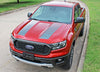 Ford Ranger Hood Decals NOMAD HOOD Split Hood Stripes Vinyl Graphics Decals Kit 2019 2020 2021 2022 2023