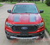 Ford Ranger Hood Decals NOMAD HOOD Split Hood Stripes Vinyl Graphics Decals Kit 2019 2020 2021 2022 2023