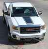 2014-2016 2017 GMC Sierra Midway Edition Style Truck Center Hood Racing Vinyl Graphics Stripes - Hood View