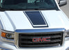 2014-2016 2017 2018 GMC Sierra Midway Edition Style Truck Center Hood Racing Vinyl Graphics 3M Stripes Kit