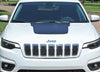 2018 2019 2020 2021 2022 2023 2024 Jeep Cherokee Trailhawk Hood Decal T-Hawk Factory OEM Style Center Blackout Vinyl Graphic Stripes