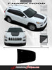 2014 Detailed view of 2015-2025 Jeep Cherokee T-Hawk Factory OEM Trailhawk Style Center Hood Blackout Vinyl Decal Graphic Stripes