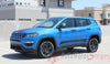 Detailed view of 2017-2025 Jeep Compass Stripes Vinyl Graphics Decals Lower Door Rocker Line Accent 3M Course