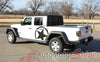 Detailed view of 2021-2025 Jeep Gladiator Alpha Side Star Decal OEM Factory Style Body Vinyl Graphic Stripes Kit