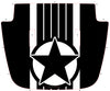 Detailed view of 2021-2025 Jeep Gladiator Star Hood Decal JOURNEY SOLID COLOR Hood Vinyl Graphic Stripes Kit