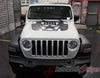 Detailed view of 2021-2025 Jeep Gladiator Star Hood Decal JOURNEY DIGITAL Hood Vinyl Graphic Stripes Kit