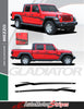 Detailed view of 2021-2025 Jeep Gladiator Side Vinyl Graphics MEZZO Side Decal Factory Style Body Stripes Kit