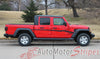 Detailed view of 2021-2025 Jeep Gladiator Side Vinyl Graphics MEZZO Side Decal Factory Style Body Stripes Kit
