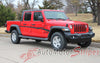 Detailed view of 2021-2025 Jeep Gladiator Side Vinyl Graphics MEZZO Side Decal Factory Style Body Stripes Kit