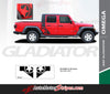 Detailed view of 2021-2025 Jeep Gladiator Omega Side Star Decal OEM Factory Style Body Vinyl Graphic Stripes Kit
