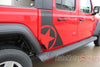 Detailed view of 2021-2025 Jeep Gladiator Omega Side Star Decal OEM Factory Style Body Vinyl Graphic Stripes Kit