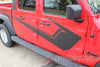 Detailed view of 2021-2025 Jeep Gladiator Side Vinyl Graphics PARAMOUNT SOLID Side Decal OEM Factory Style Body Stripes Kit